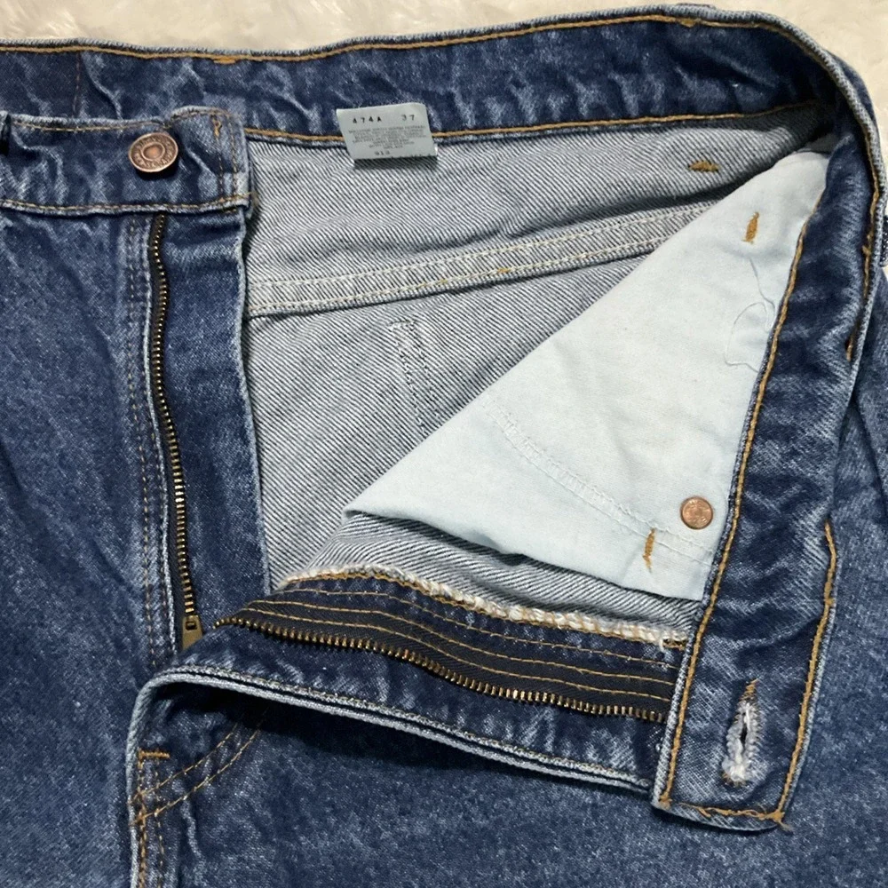 Levi's 517 Orange‎ Tab USA Men's 34x34 Bootcut Blue Vintage 1980's Denim Jeans